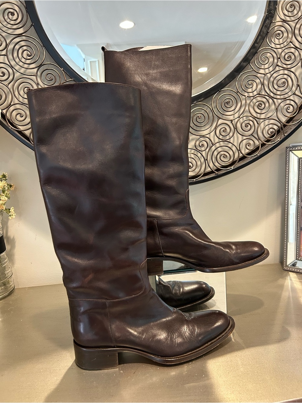 Sartore Brown Leather Sole Boots